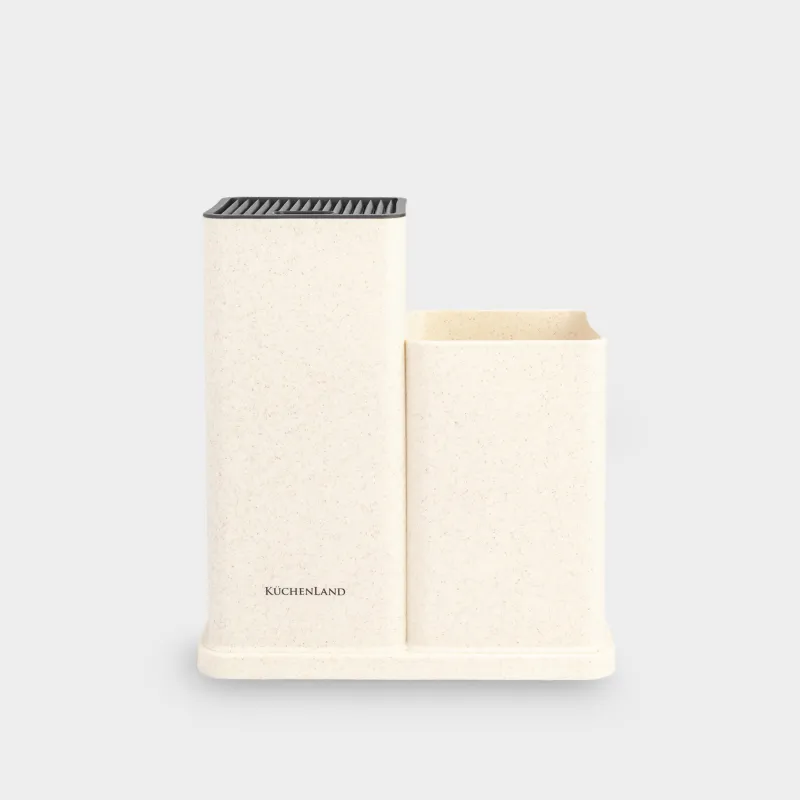 Stand for knives and kitchen accessories, 23 cm, 2 units, plastic, milk, Speck-light