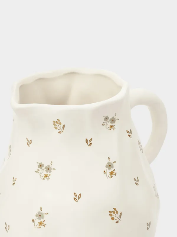 Jug, 1,6 l, ceramic, milk, Vintage flowers, La flore, image-3