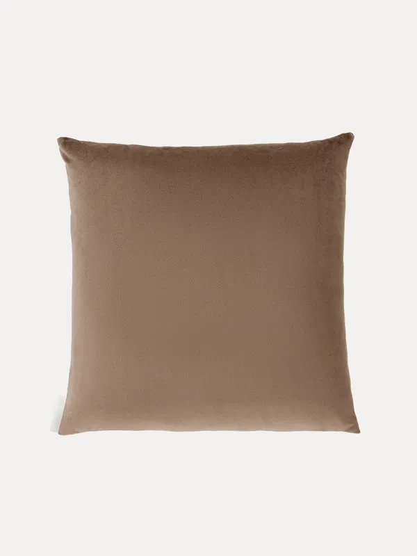 Decorative pillow, 45x45 cm, chenille / velvet, brown, Beloved home, Chenill, image-1