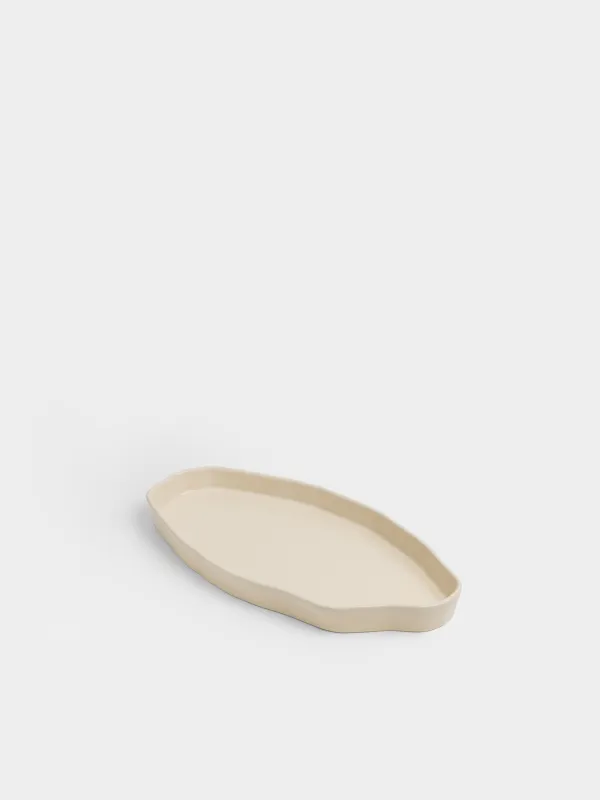 Bath tray, 26x13 cm, porcelain tile, milky, Kaolin, image-2