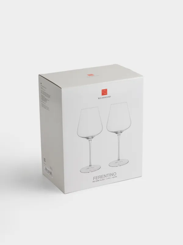 Red wine glass, 650 ml, 2 pcs, crystal glass, Ferentino, image-4