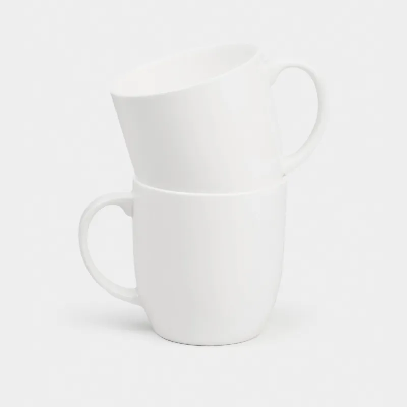 Mug, 370 ml, 2 pcs, porcelain F, white, Ideal white