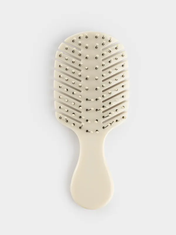 Massage comb, 14 cm, plastic, beige, Demo, image-0