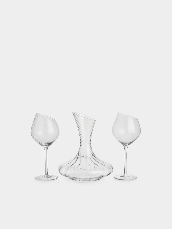 Drink set, 2 pers, 3 pr, with decanter, glass, Charm V, image-0