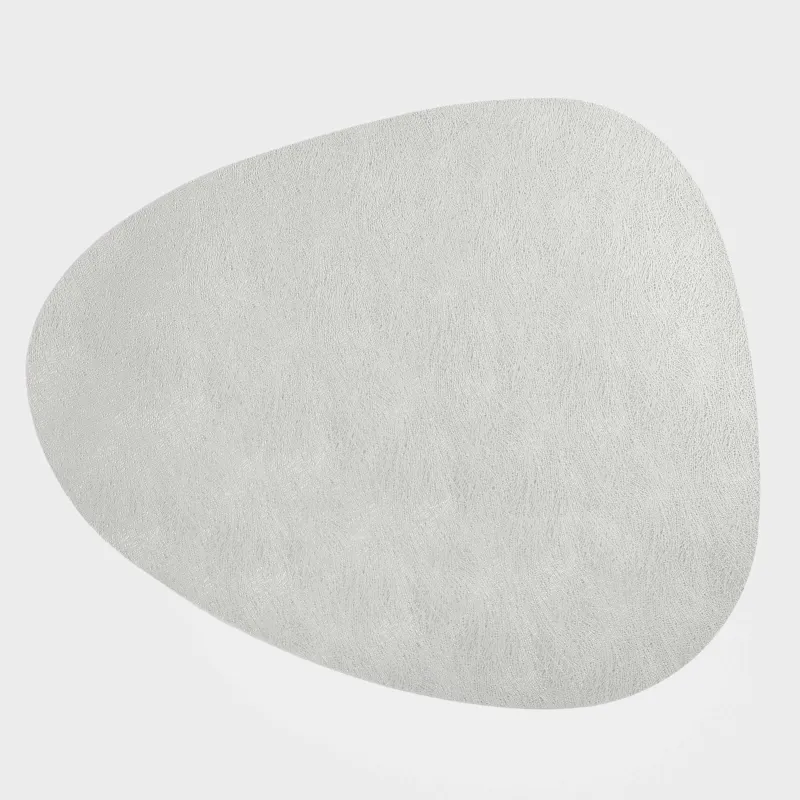 Placemat, 37x45 cm, double-sided, PVC, shaped, silver/gold, Rock