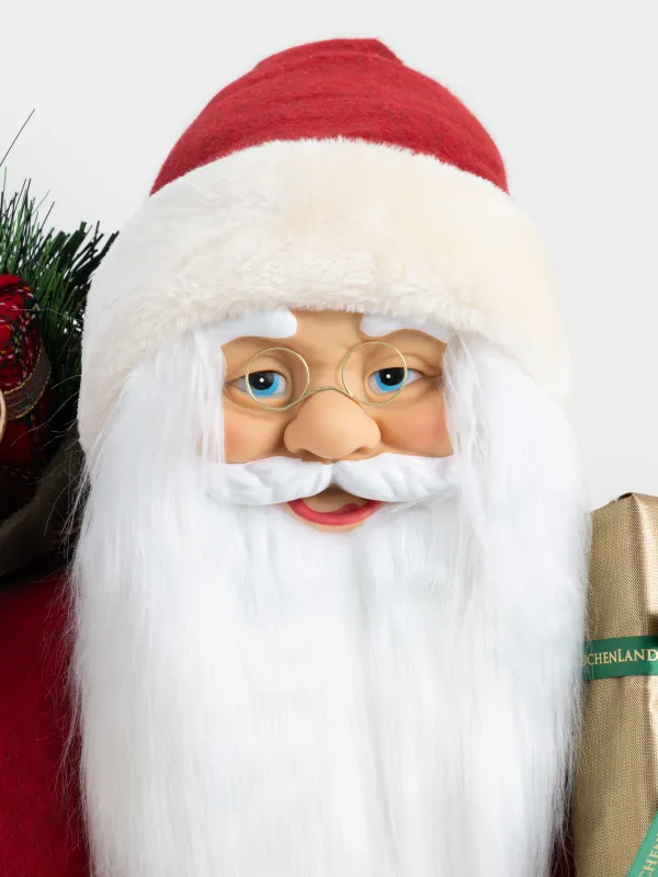 Decorative item, 1.2 m, soft, plastic / polyester, Santa with bag and gift, Magic time, image-2