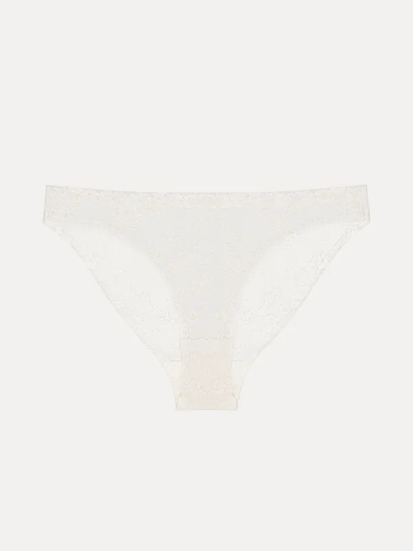 Women's underwear, size L, nylon/spandex, lace, milky, Slips, Lacie, image-0