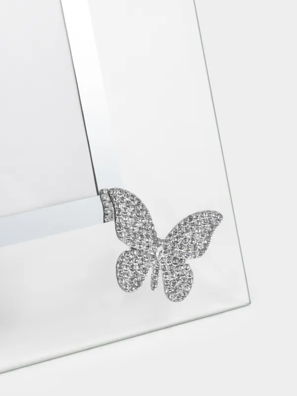 Photo frame, 23x18 cm, glass, Butterflies, Sheer, image-2
