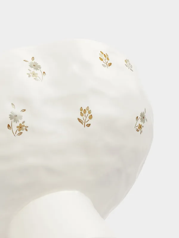 Fruit bowl, 24x15 cm, ceramic, milk, Vintage flowers, La flore, image-2