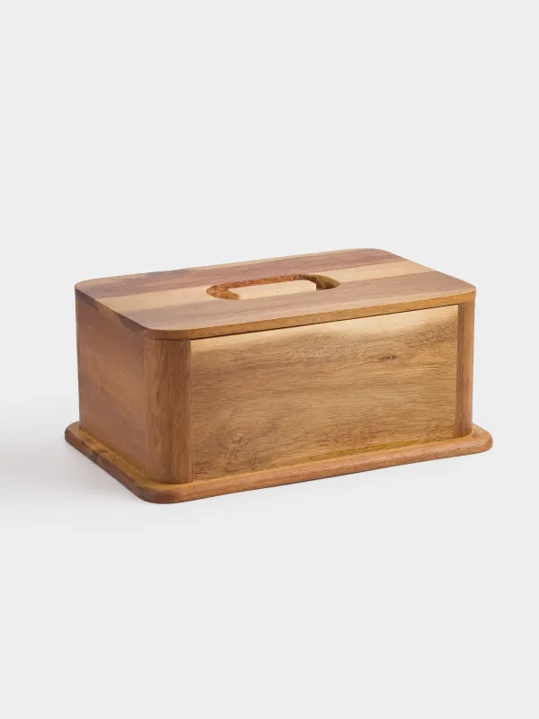 Bread box, 30x20x13 cm, wood, rectangular, Noble tree, image-1