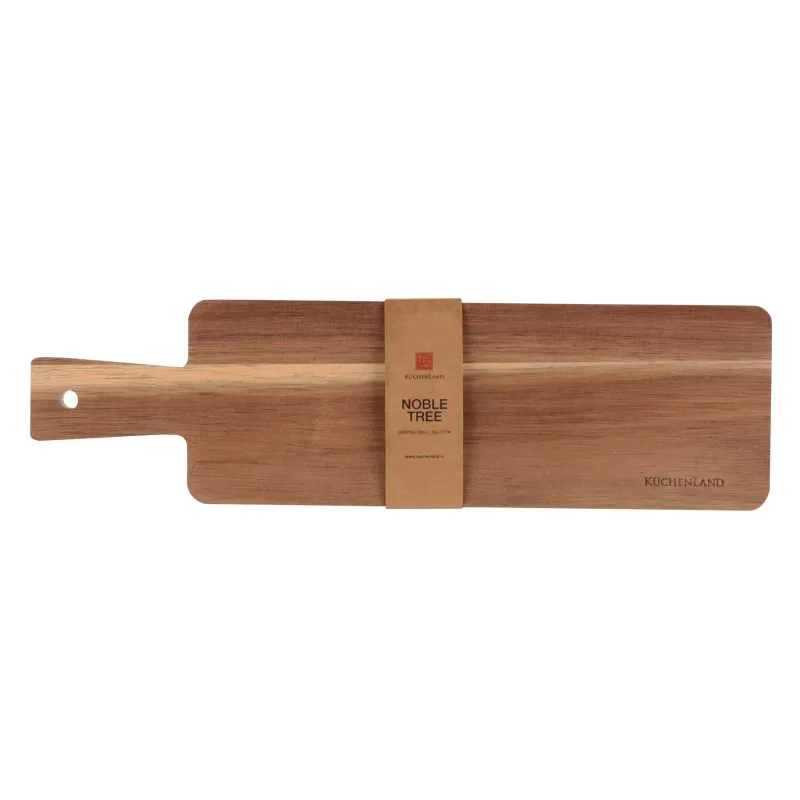 Serving dish, 38x11 cm, with handle, on legs, wood, Noble tree, image-1