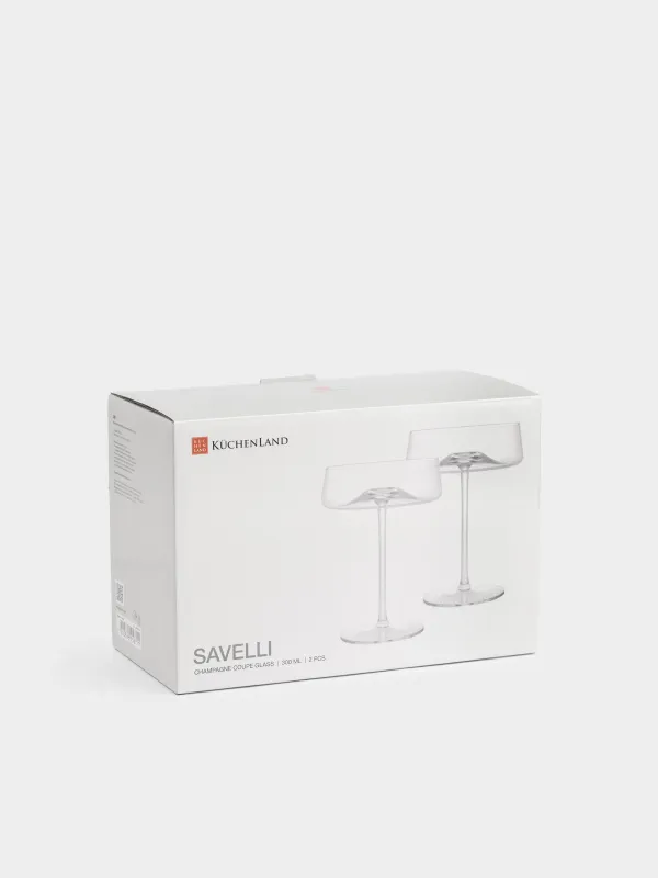 Drinking glass, 300 ml, 2 pcs, glass, Savelli, image-3