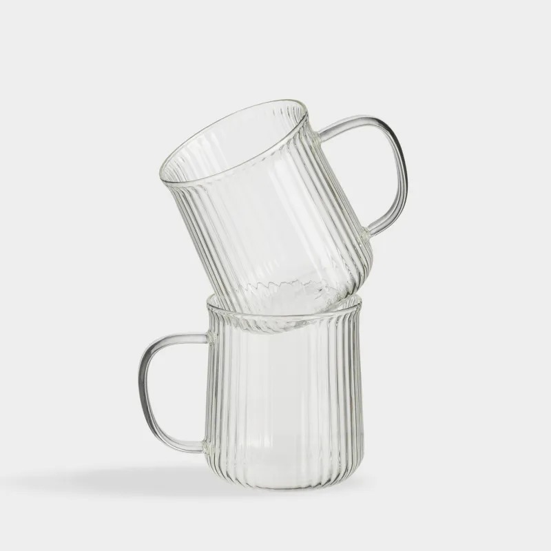 Mug, 430 ml, 2 pcs, glass B, Ribby