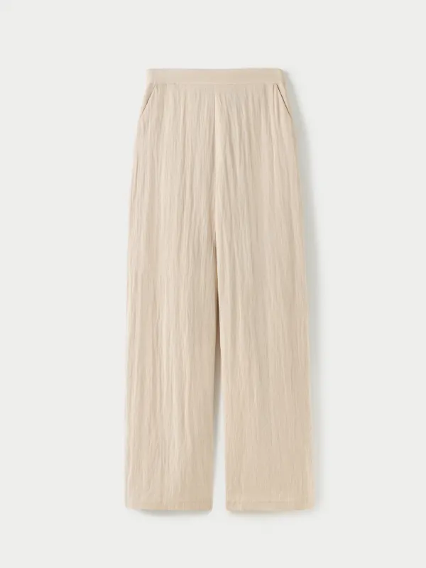 Women's trousers, size S, viscose/polyester, milky, Giselle, image-10