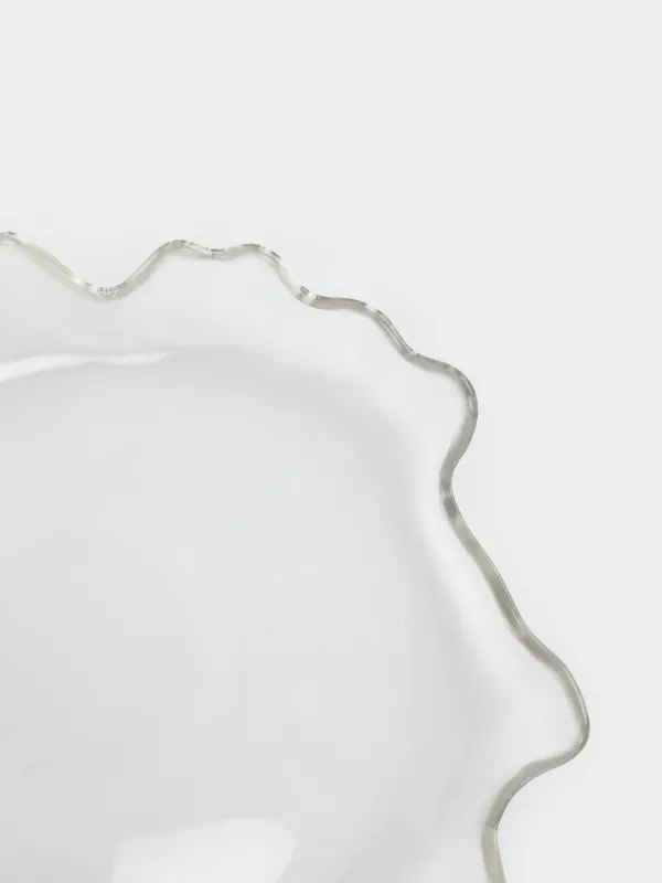 Dish, 24x3 cm, glass / metal, Hedgehog, Glacial, image-2