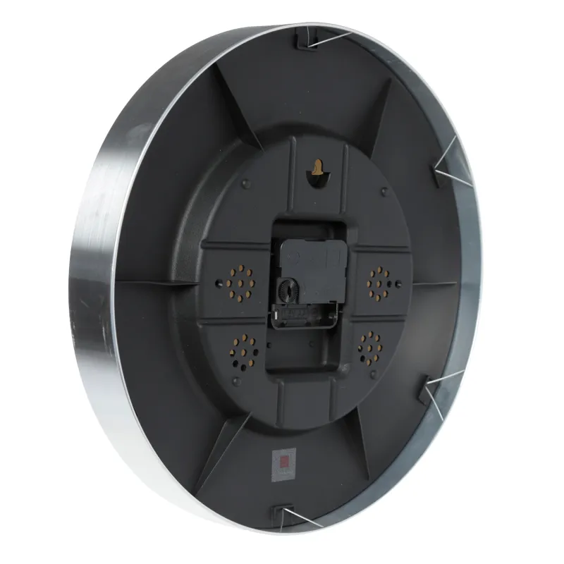 Wall clock, 31 cm, with thermometer and hygrometer, plastic / glass, round, white, Dial, image-2