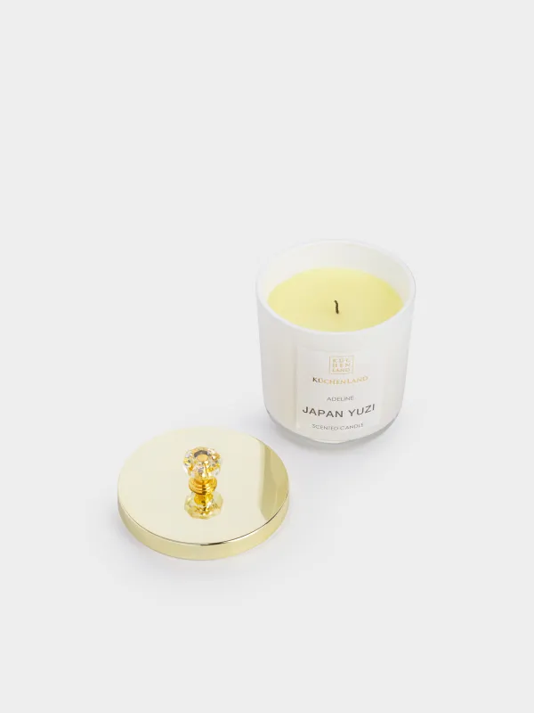 Scented candle, 9 cm, in a candle holder, with lid, glass, Japan Yuzi, Adeline, image-1