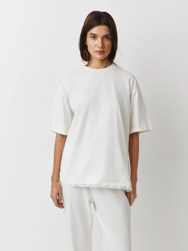 Women's T-shirt, homewear, size L, cotton, blue, Mirandea, image-0