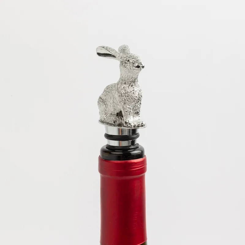 Beverage bottle stopper, 11 cm, Metal, Rabbit, Rabbit, image-4