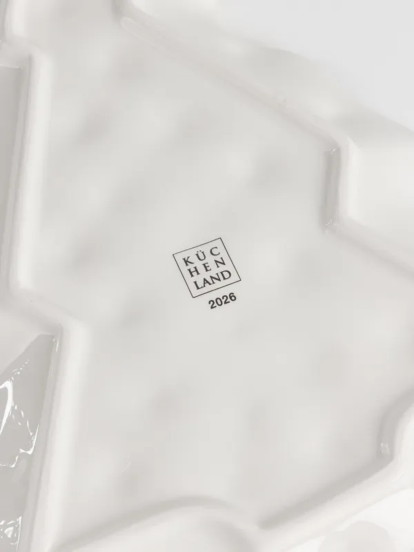 Dish, 31x27 cm, ceramic, Horse, Christmas green, image-4