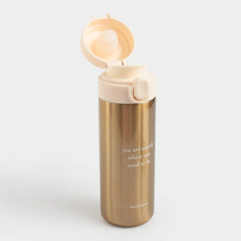 Thermo Mug, 400 ml, steel, golden, Classic gold, image-2