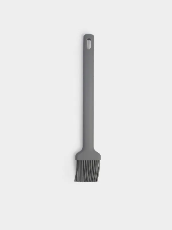 Cooking brush, 27 cm, silicone, grey, Grey steel, image-1