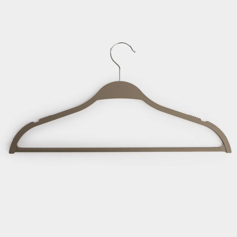 Children's hanger, 32 cm, 5 pcs, plastic coated, mocha, New house, image-3