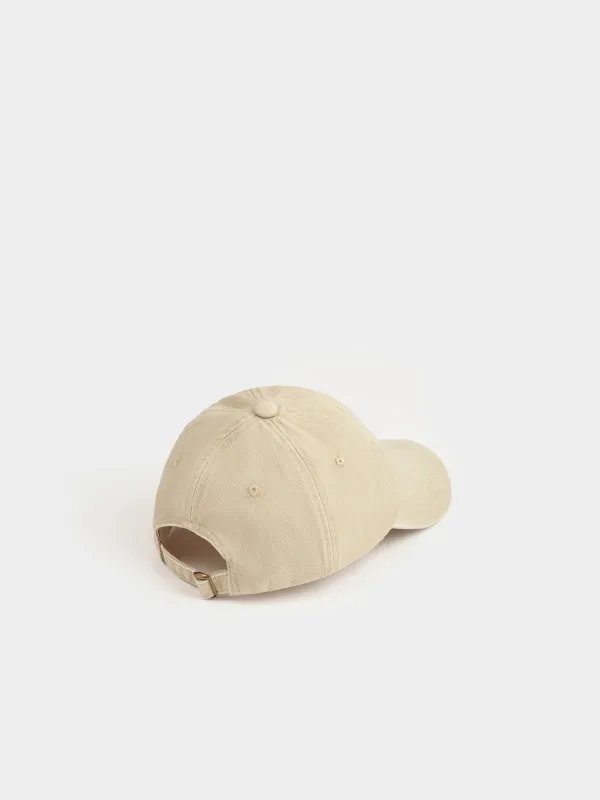 Baseball cap, 58 cm, single size, cotton, beige, Sparkling, Shore, image-3