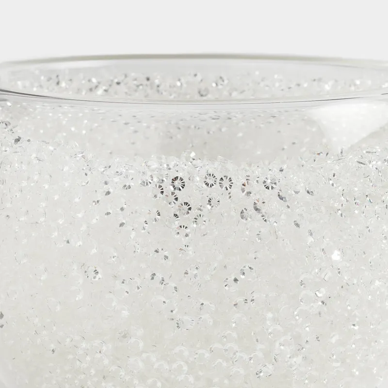 Mug, 270 ml, B glass, with silver crystals inside, Air decor, image-1