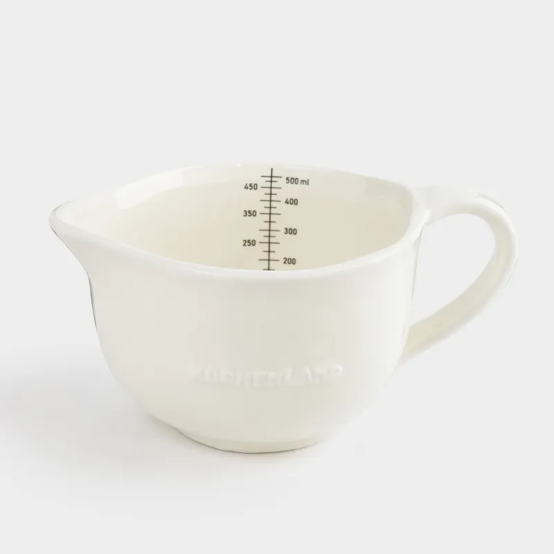 Measuring cup, 500 ml, ceramic, milky beige, speckled, Ceramo speckled