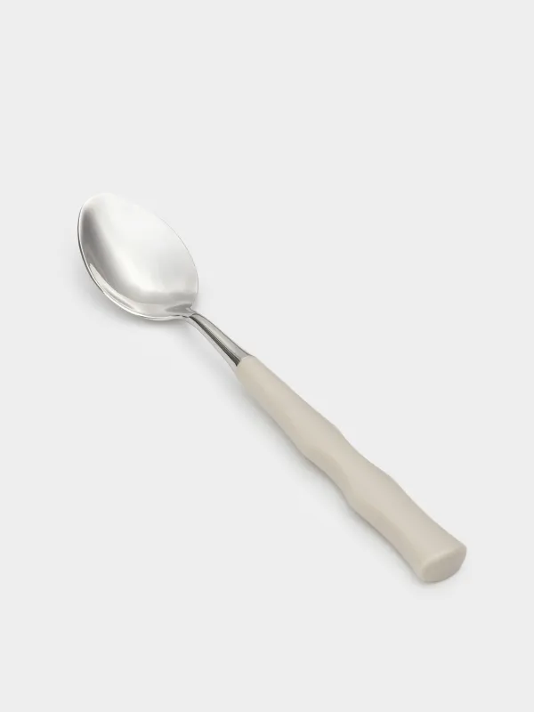 Tea spoon, 2 pcs, steel / plastic, beige, Bends, Toronto, image-1