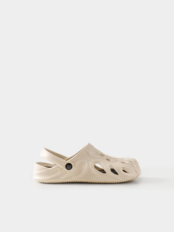 Clogs, size 35-36, EVA, beige and black, Sabot, image-0