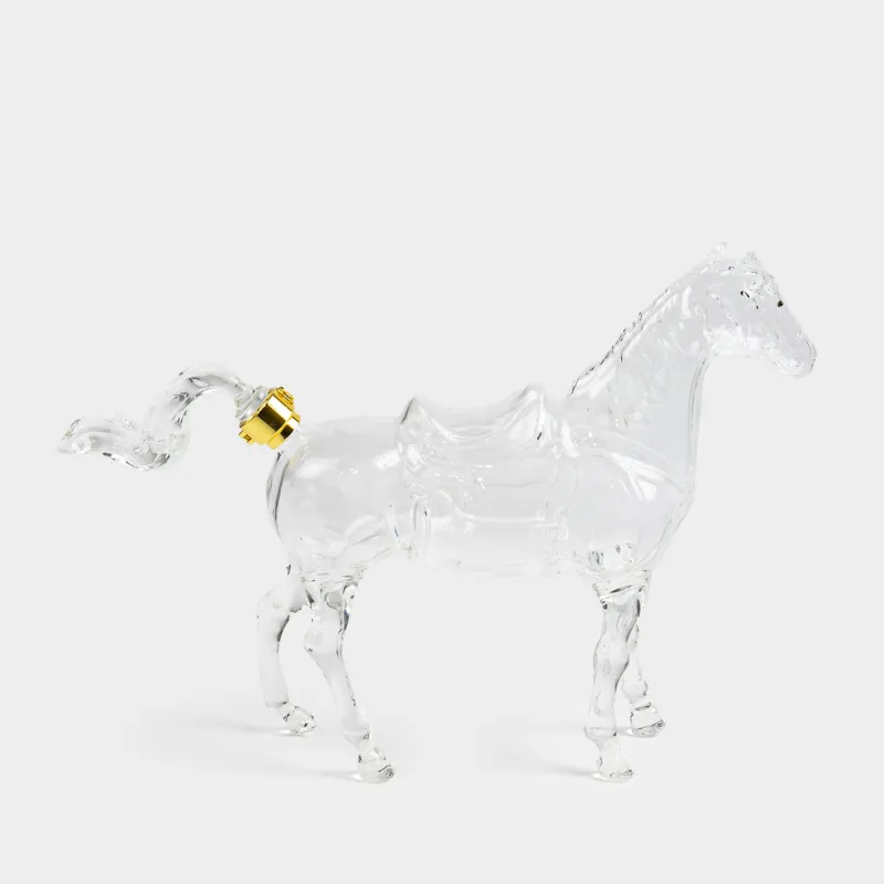Decanter, 1 l, glass / plastic, Horse, Horse