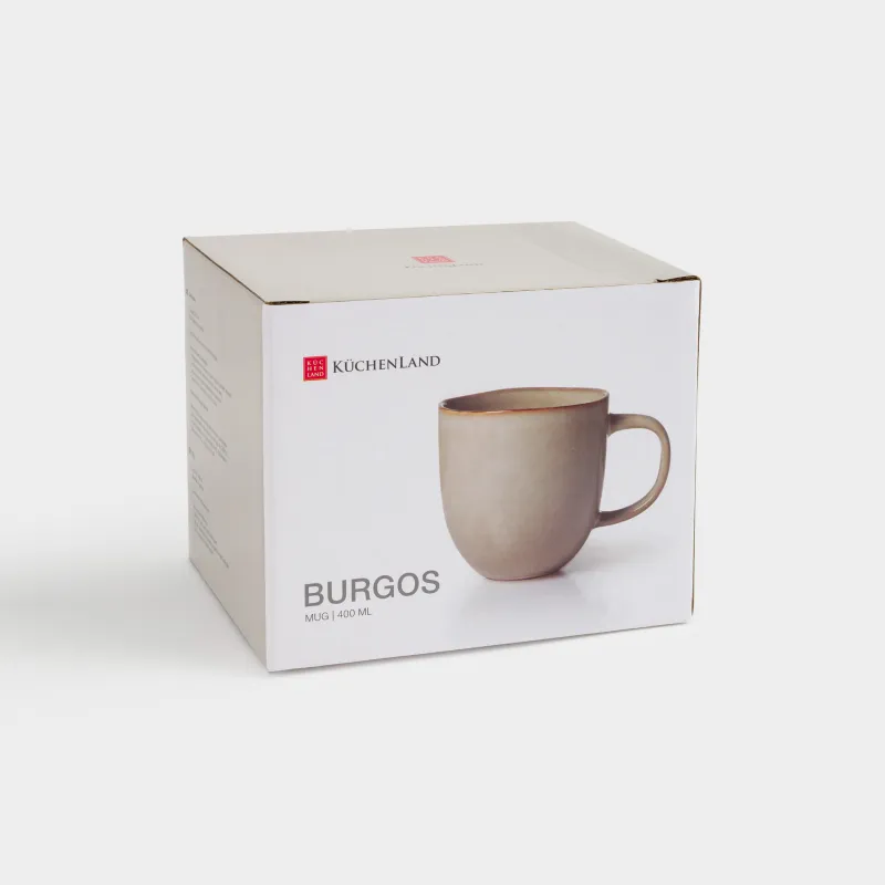 Mug, 400 ml, ceramic, beige, Burgos, image-4