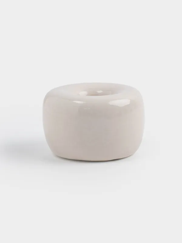 Toothbrush holder, 3 cm, porcelain P, milky, Minito, image-1