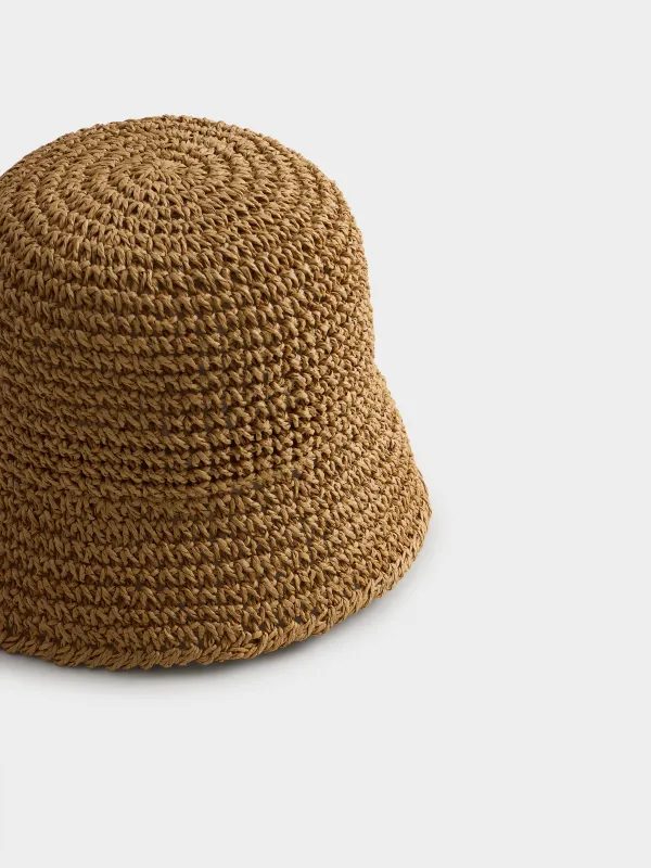 Bucket hat, 57 cm, single size, pulp, sand, Banjo, image-1