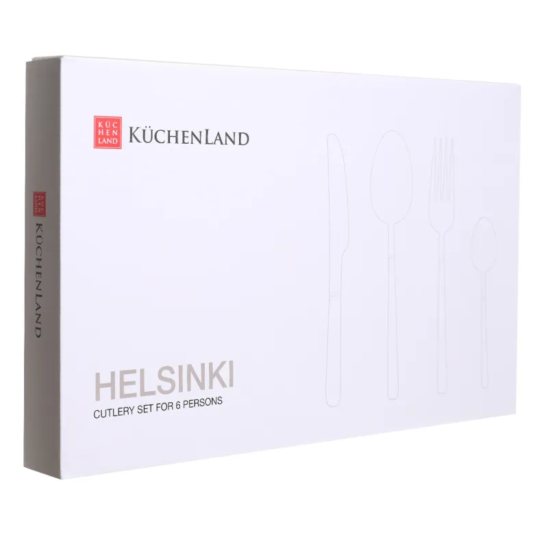 Cutlery, 6 pers, 24 pr, steel, Helsinki, image-2