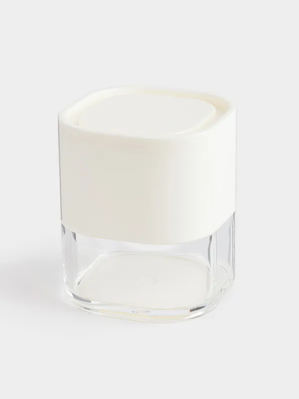 Bathroom box, 8x7 cm, plastic / acrylic, milky, Eleos, image-1