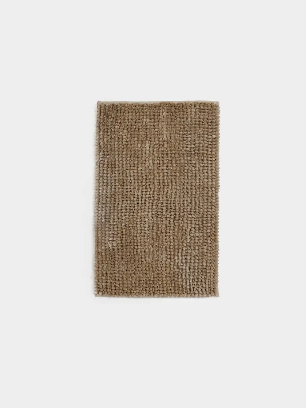 Mat, 50x80 cm, anti-slip, polyester, beige, Fluff, image-0