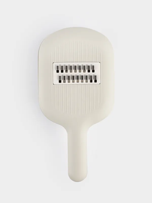 Grater, 29x14 cm, 4 attachments, with container, with handle, plastic / steel, grey, Matto, image-4