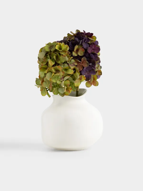 Vase for flowers, 20 cm, ceramic, milk, Curves, Antic, image-5