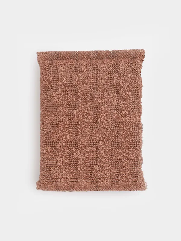Sponge for washing dishes, 12x9 cm, double-stranded, polyester / foam rubber, bronze, Feet, Clean, image-3