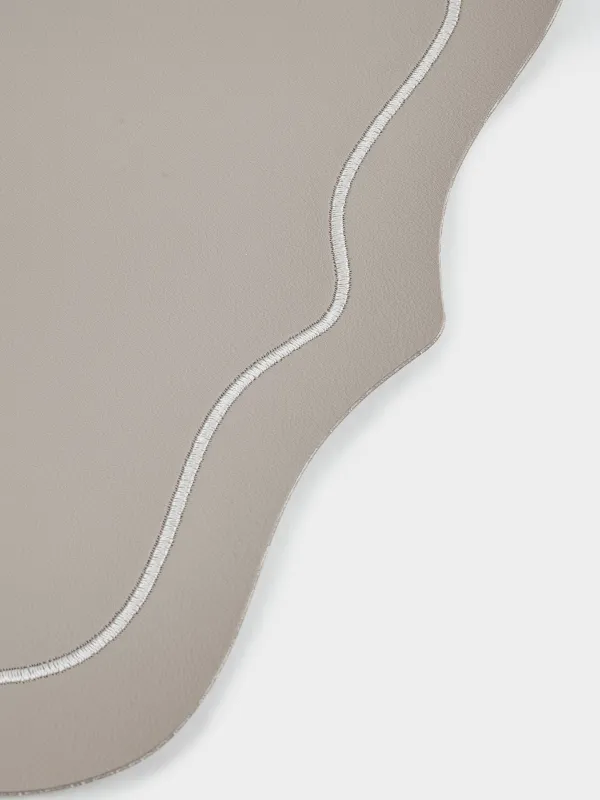 Placemat, 38x38 cm, PVC / polyester, curly, beige, Vintage, Rock vintage, image-3