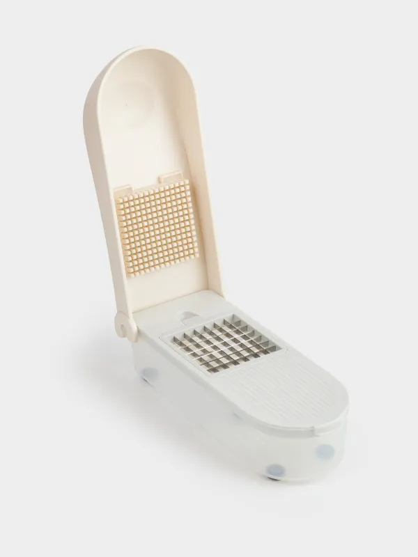 Shredder, 28 cm, 5 attachments, mechanical, plastic / steel, Beige, Soft, image-0