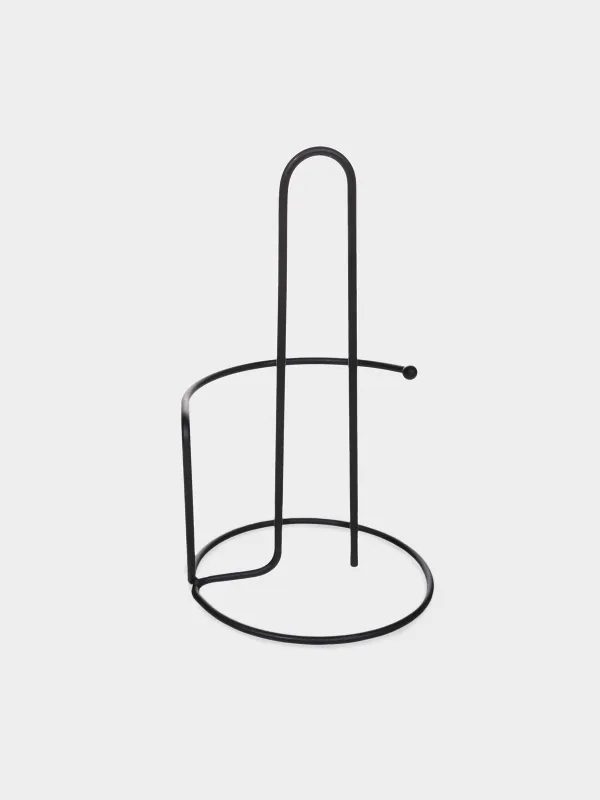 Paper towel holder, 25 cm, metal, Black, Twist black, image-0