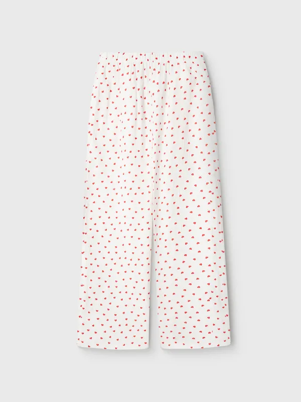 Women's trousers, homewear, size L, muslin, milky, Flowers, Ateira, image-5