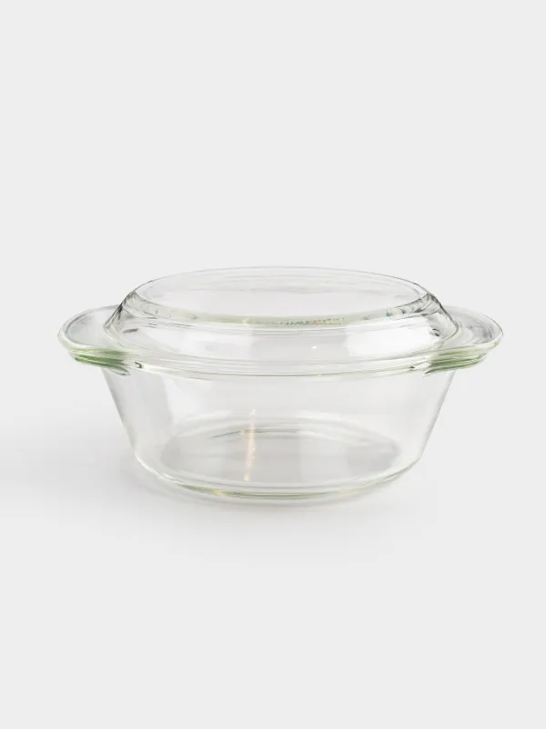 Baking dish, 17 cm, 1 L, with lid, glass T, round, Cook, image-3