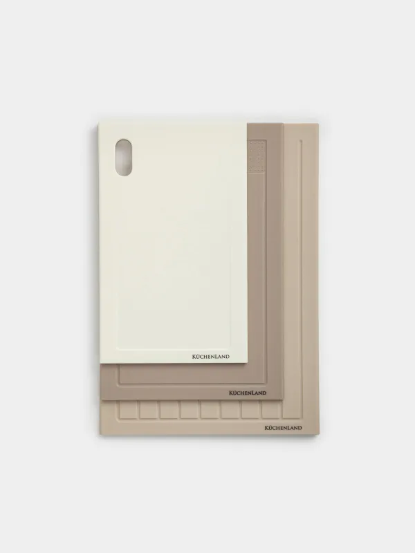 Cutting boards set, 3 pcs, plastic, rectangular, Soft kitchen, image-1