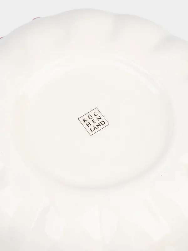 Candy bowl, 20x12 cm, ceramic, beige-red, Gift bag, Christmas traditions, image-4