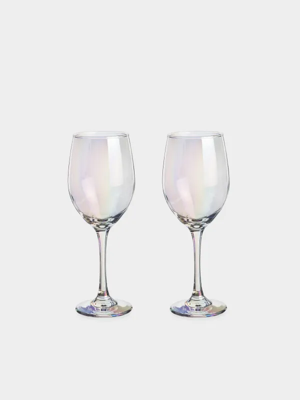 White wine glass, 320 ml, 2 pcs, glass, mother of pearl, Floyd polar, image-0